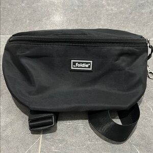 Foldie Black Belt Bag